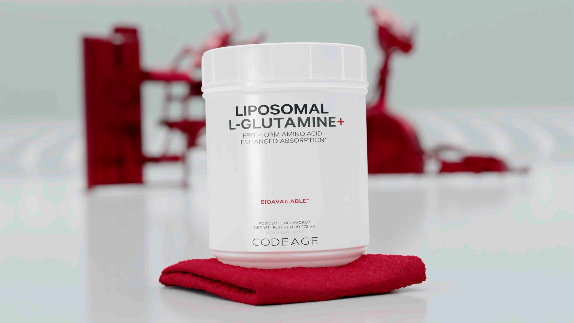 Advanced LGlutamine Powder Supplement With Liposomal Delivery Codeage