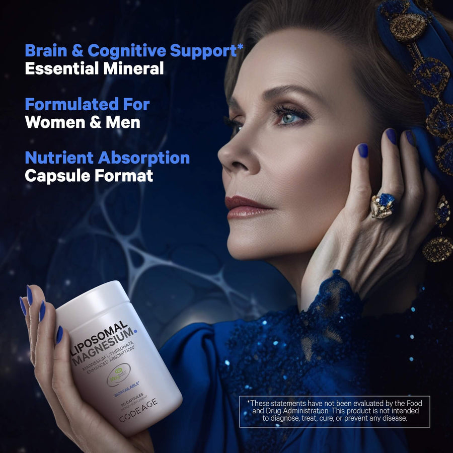 Codeage Liposomal Magnesium Threonate Supplement Formula Capsules Brain and cognition