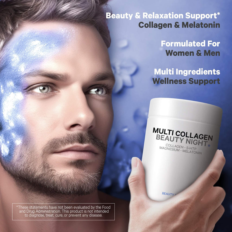 Codeage Multi Collagen Beauty Night Supplement 2 beauty and relaxation multi ingredients man