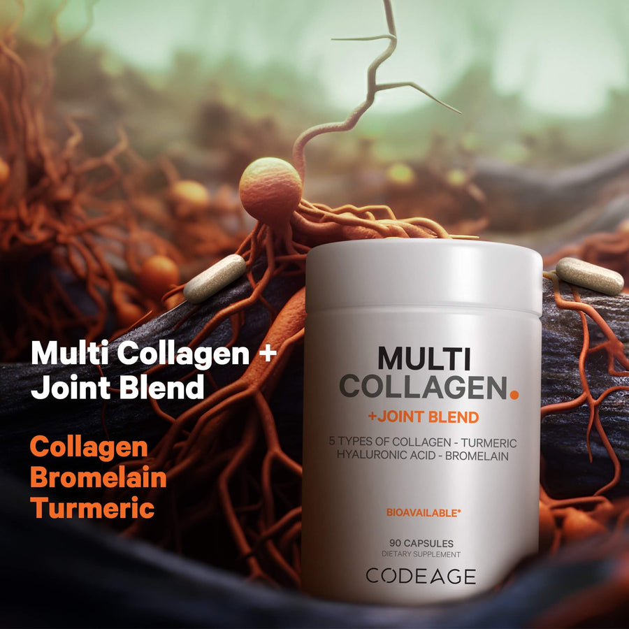 Codeage Multi Collagen Joint Blend Astaxanthin Boswellia Turmeric  bottle