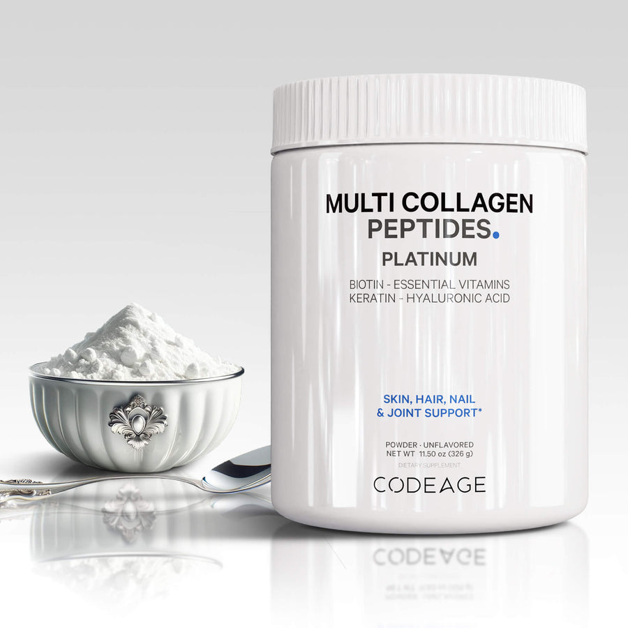 Codeage Multi Collagen Niacin Keratin Biotin Hydrolyzed Collagen Powder