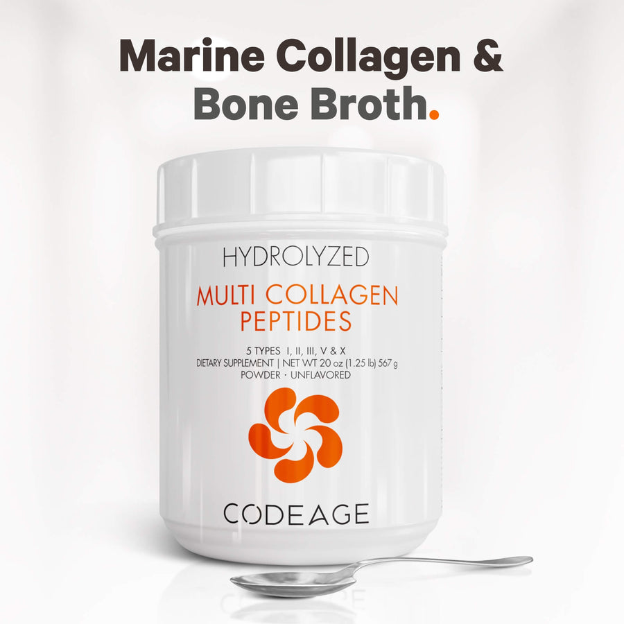 Codeage Multi collagen powder supplement bone broth wild-caught marine collagen