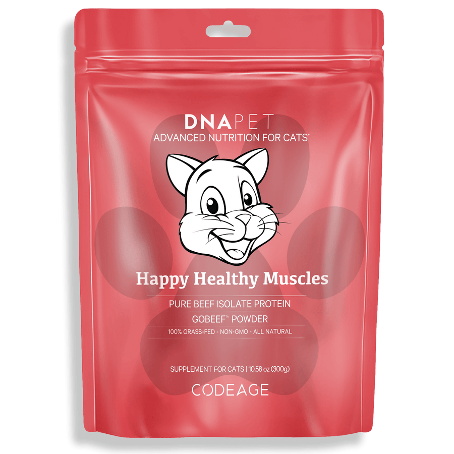 DNA PET Happy Healthy Muscles Beef Protein Isolate for Cats Supplement