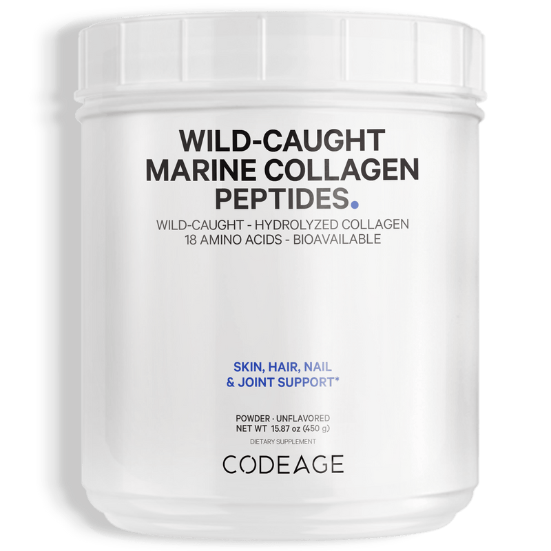 Codeage Marine Collagen Wild-caught best fish collagen peptides hydrolyzed powder supplement