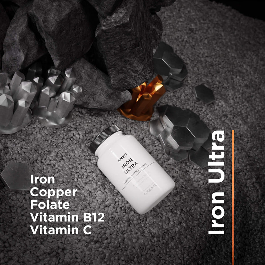 Amen Iron Supplement Ferrous Sulfate Copper Folate Vitamin B12 Vitamin C -6