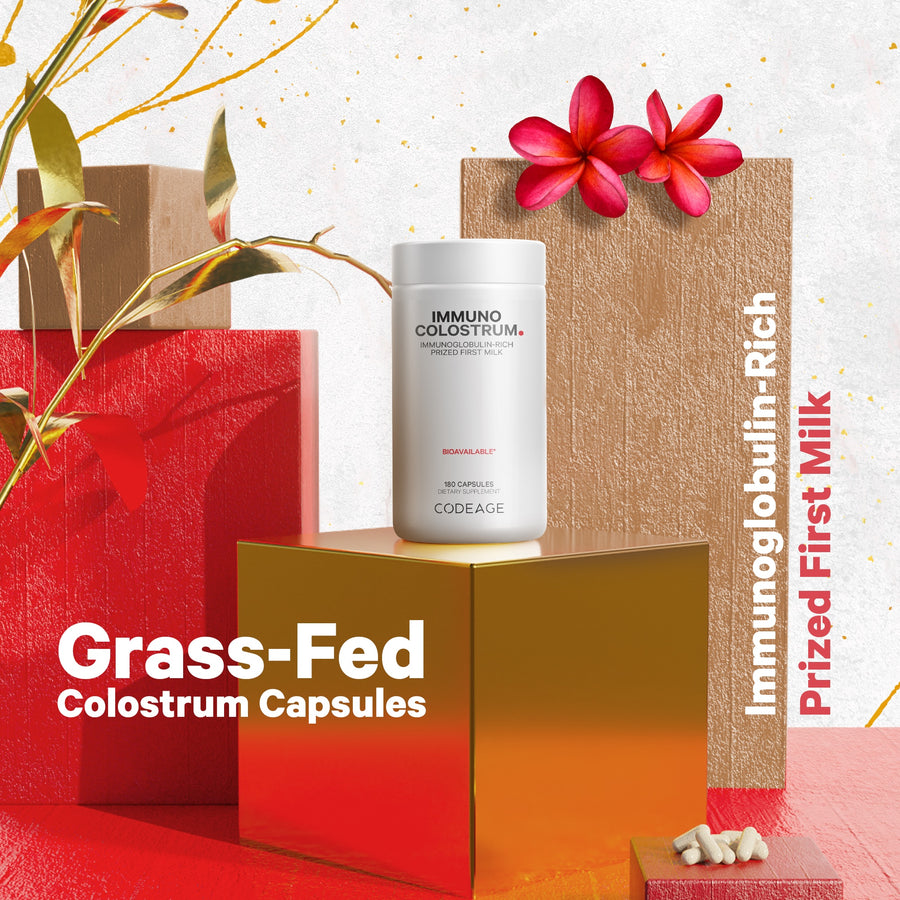 Codeage Immuno Colostrum Grass-fed colostrum supplement prized first milk immunoglobulin