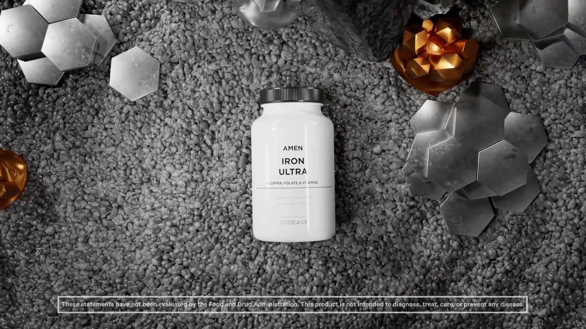 Supplément de fer avec cuivre, folate, vitamine C et vitamine B12 Codeage