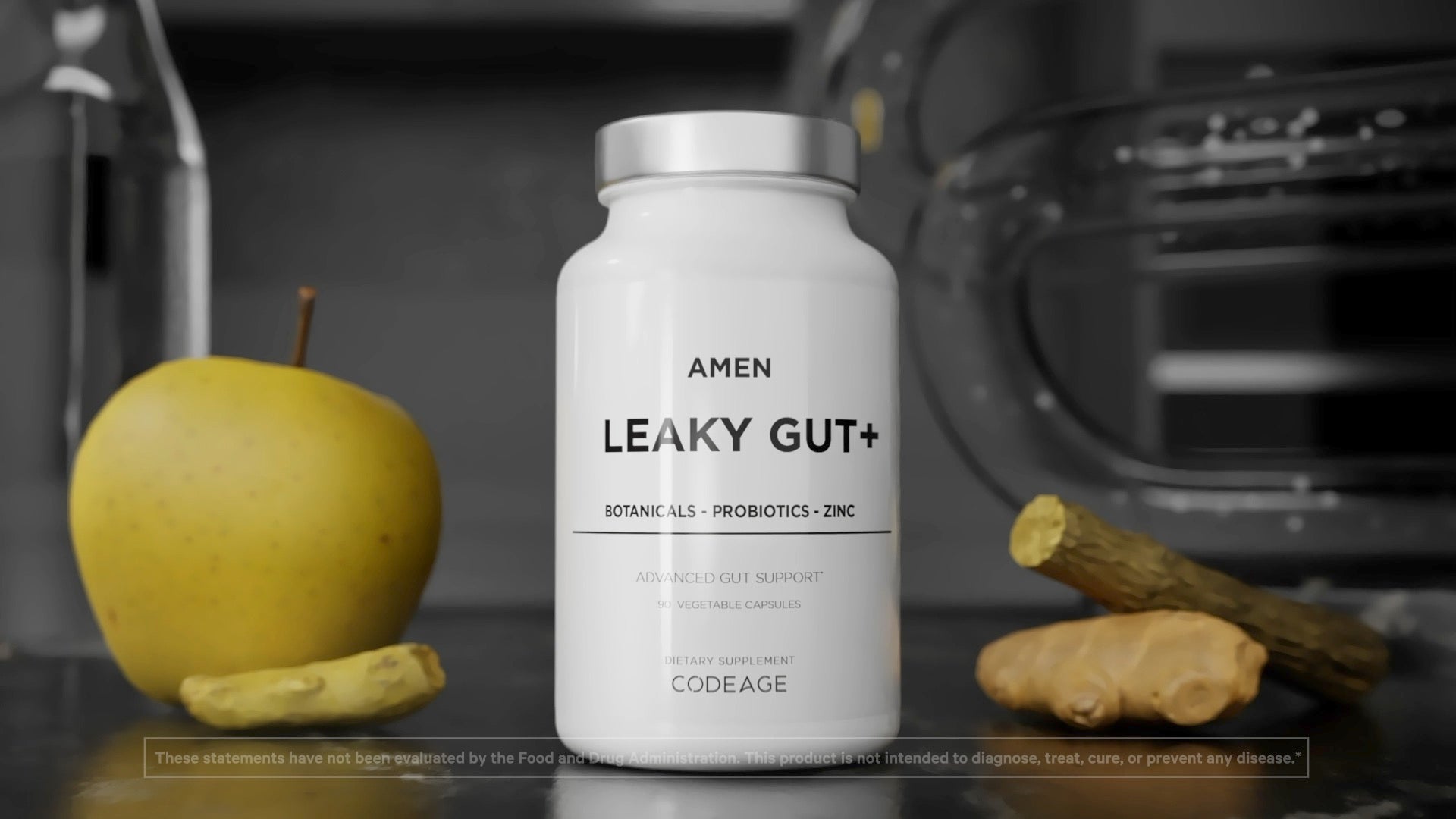 Amen Leaky Gut with LGlutamine, DGL, Marshmallow Root, and Probiotics Codeage