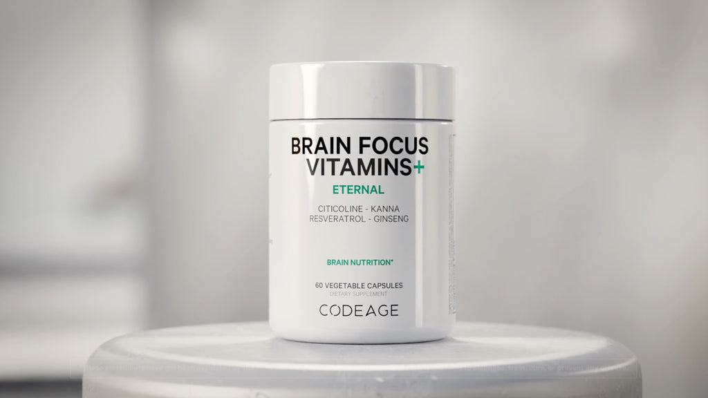 Suplemento de vitaminas Brain Focus con una selección única de ingredientes