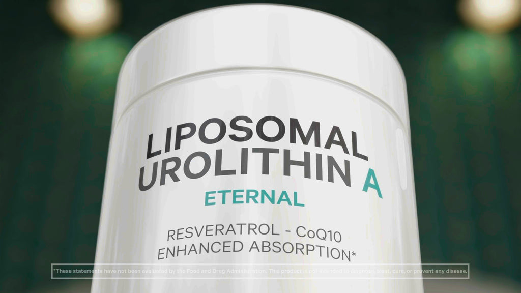 Suplemento de urolitina A liposomal con resveratrol, CoQ10 y betaína