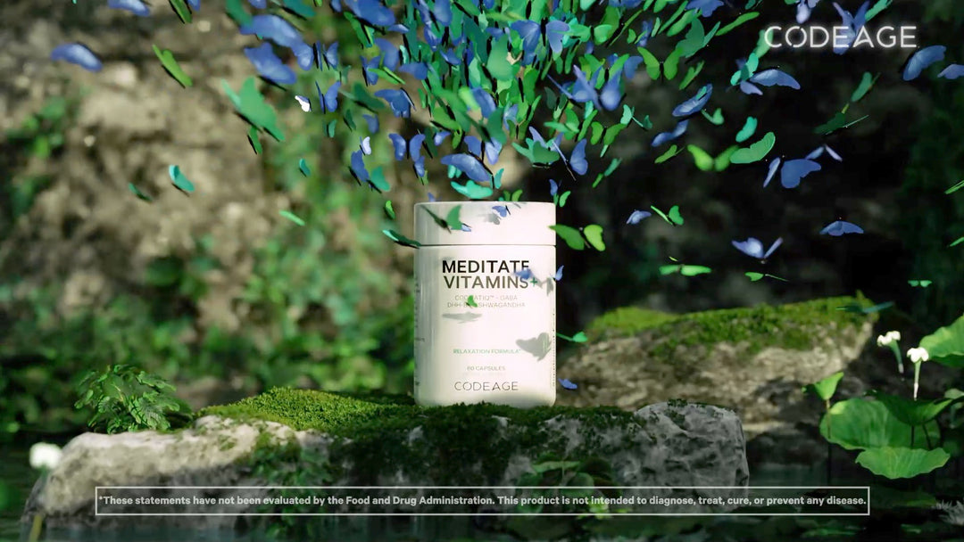 Meditate Vitamins with GABA, DHH-B, Mushrooms and Blueberries Extracts