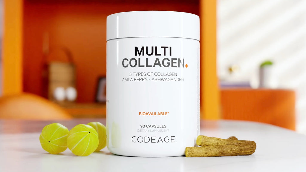 Multi Collagen Capsules With 18 Amino Acids, Amla Berry and Ashwagandha