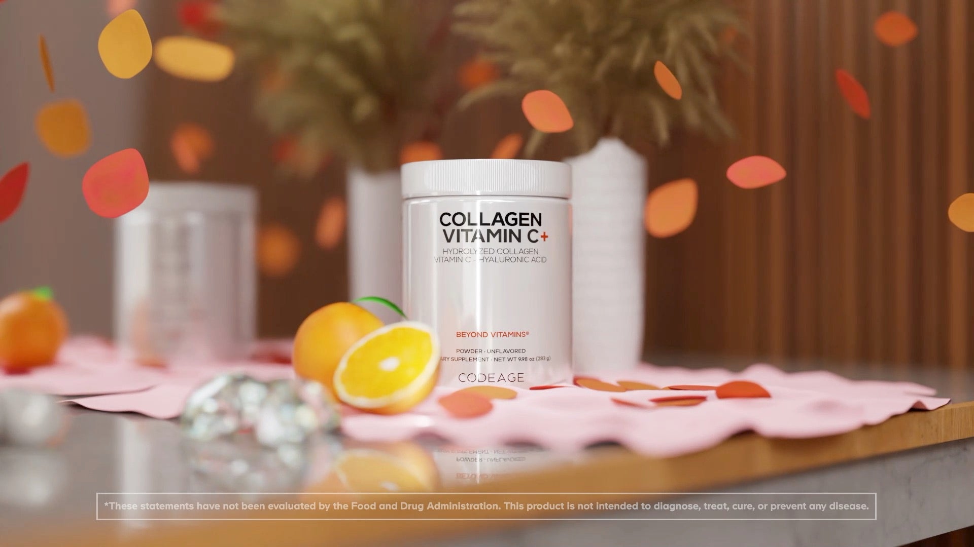Collagen Vitamin C Powder, Enzymes and Hyaluronic Acid | Codeage