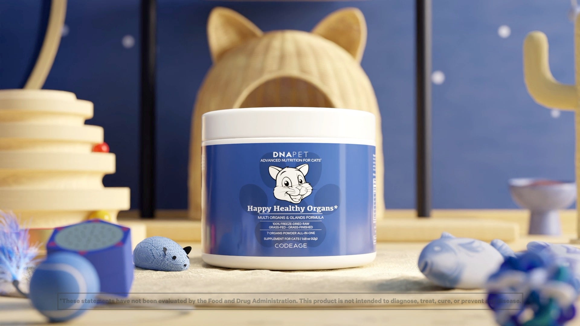 Multi Organs Supplement for Cats in Powder | DNA PET | Codeage