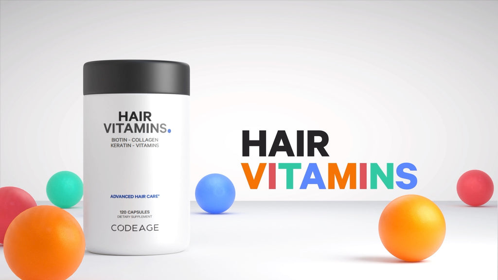 Vitaminas para el cabello con biotina, colágeno y queratina todo en uno