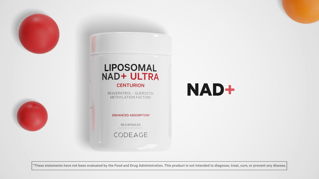 Suplemento NAD Plus con resveratrol y administración liposomal