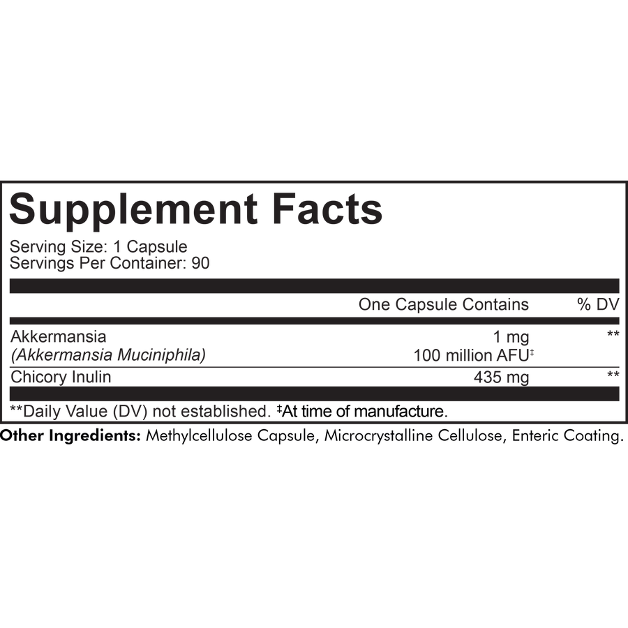 Codeage Akkermansia Supplement facts