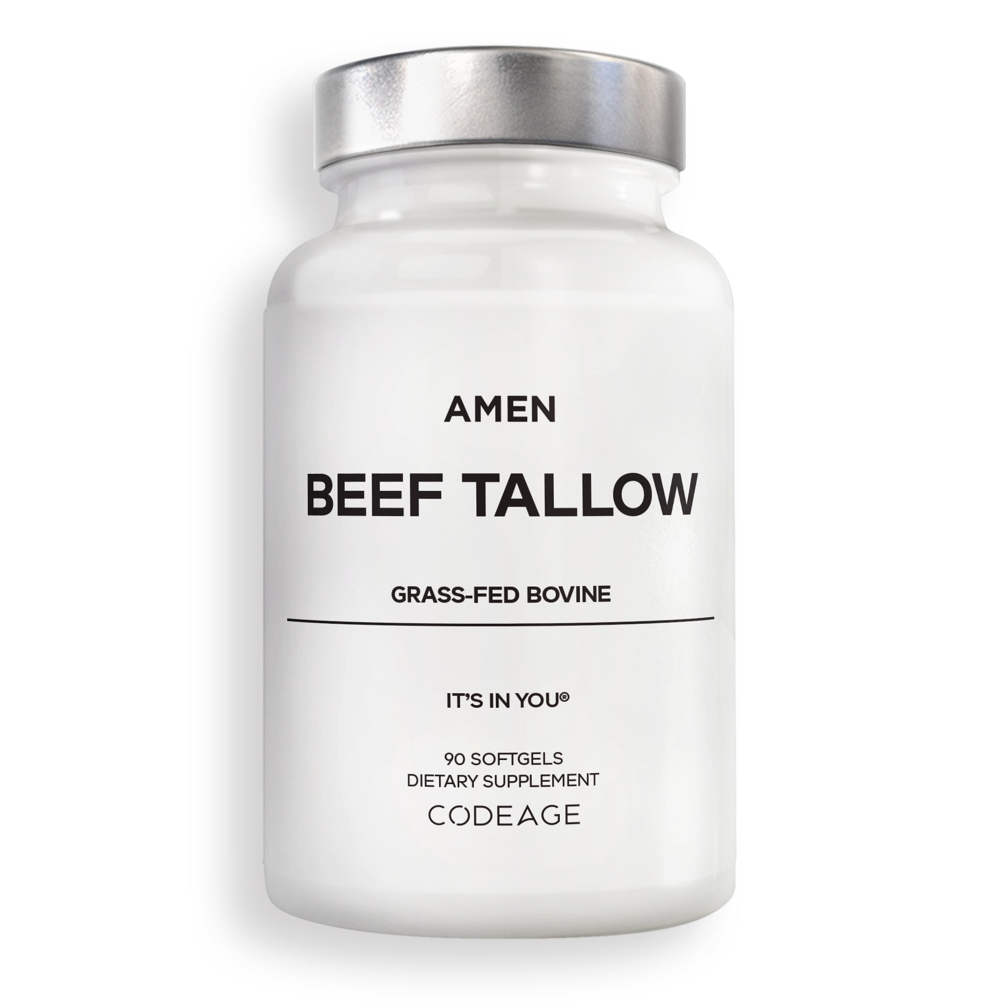 Amen Grass-Fred Beef Tallow Supplement -Whole-Food, Paleo Diet 