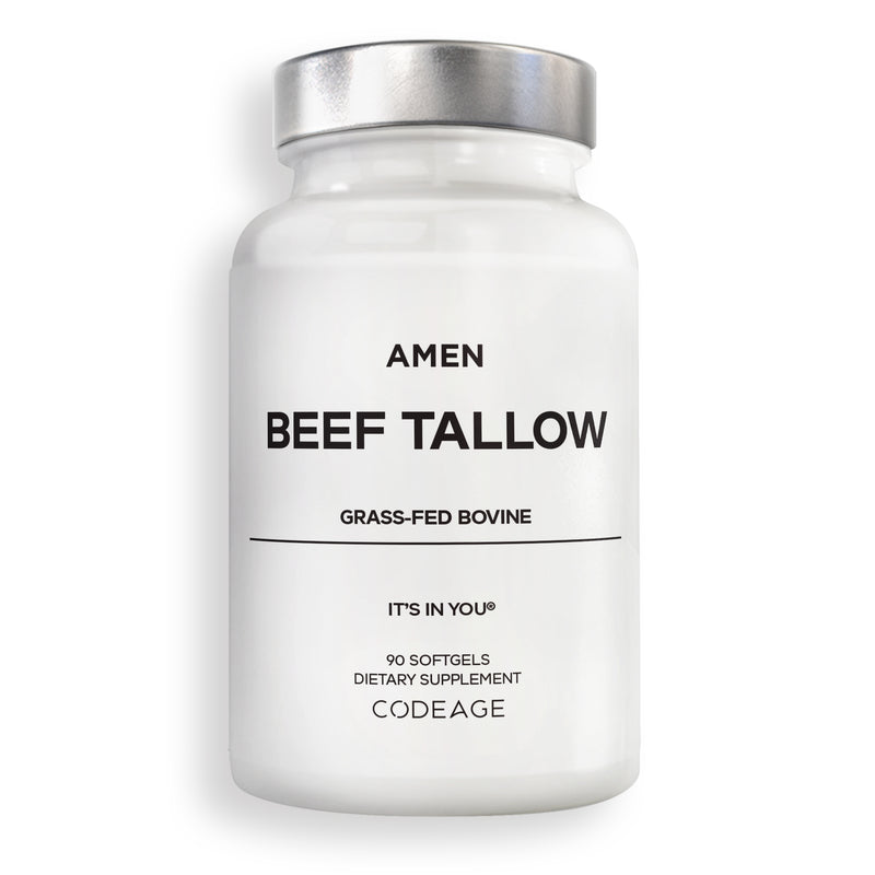 Amen Grass-Fred Beef Tallow Supplement -Whole-Food, Paleo Diet 