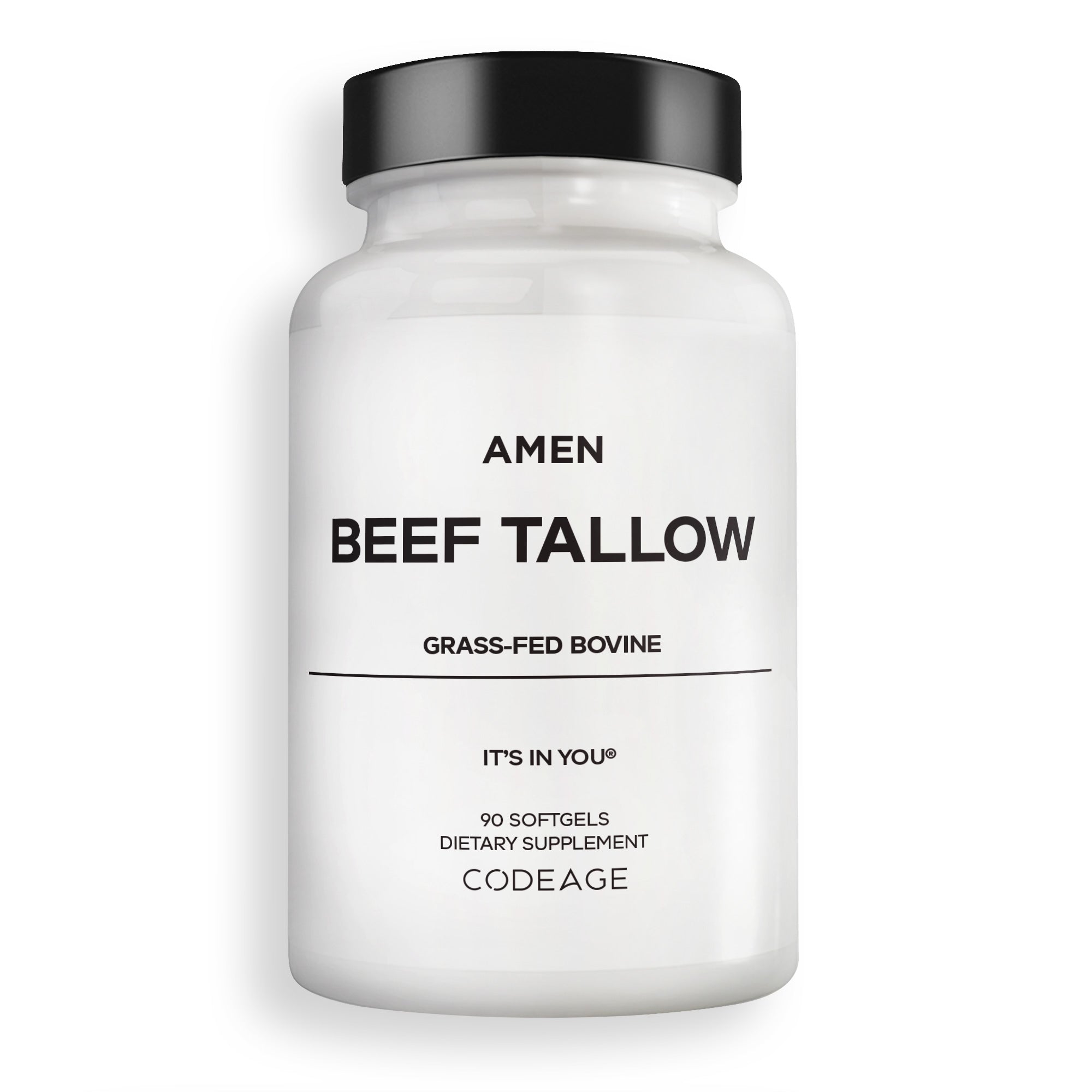 Amen Grass-Fred Beef Tallow Supplement -Whole-Food, Paleo Diet 