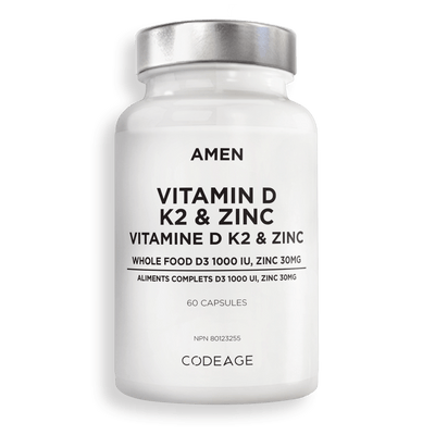Amen Vitamin D, Zinc & K2 CA