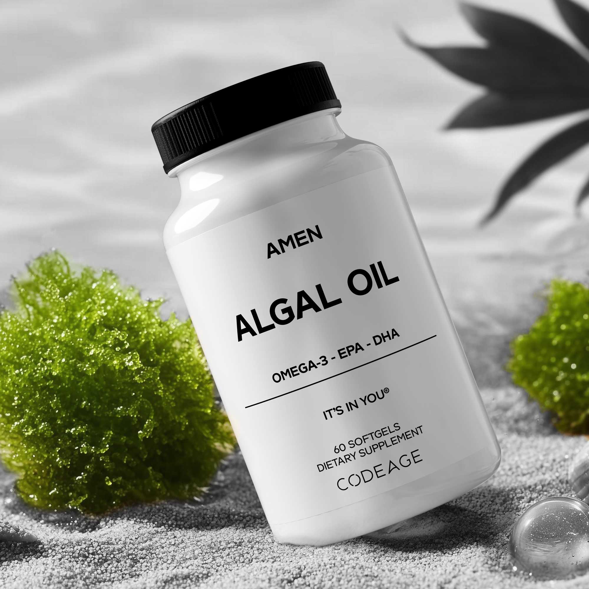 Amen Algal Oil Vegan Omega 3 Supplement