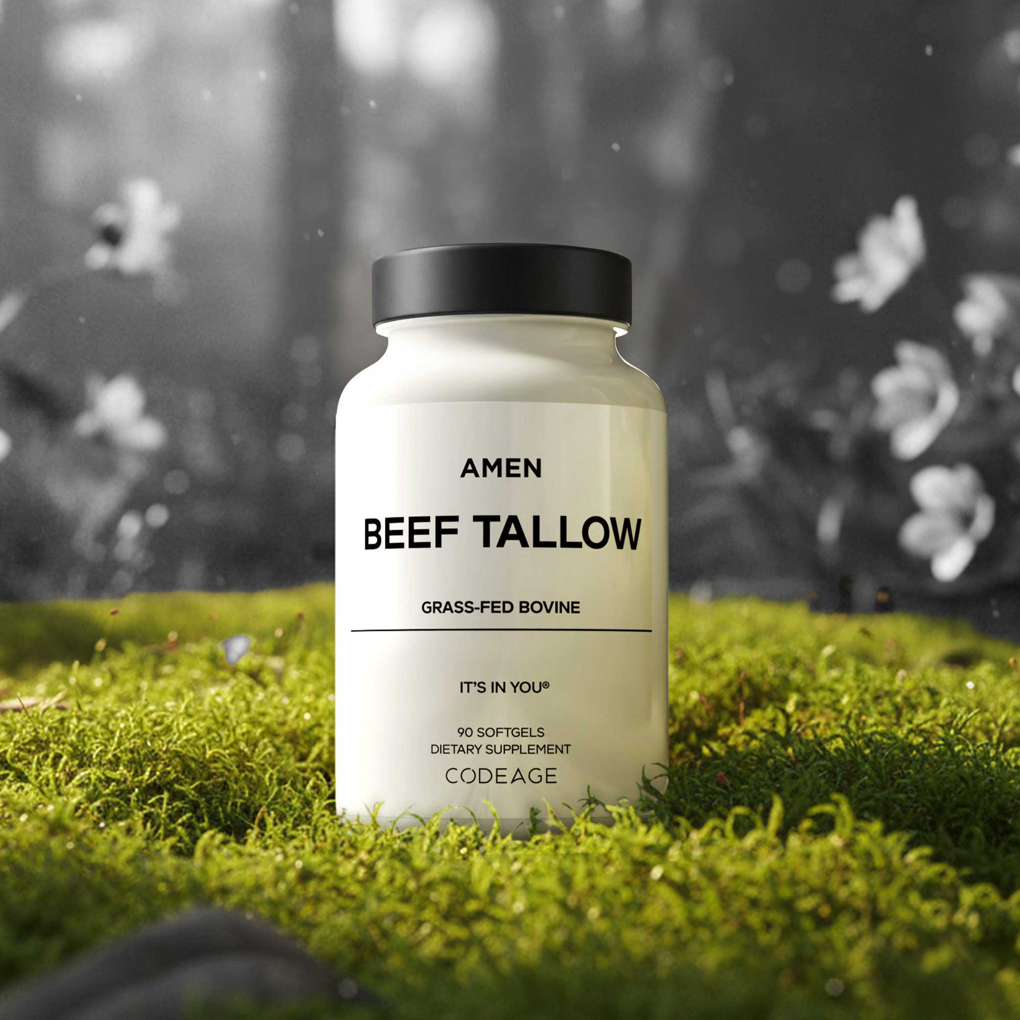 Amen Grass-Fred Beef Tallow Supplement -Whole-Food, Paleo Diet 