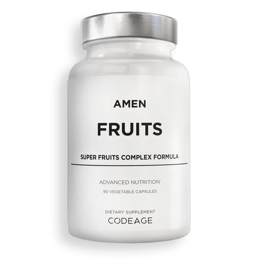 Amen Fruits Vitamins Supplements, Raw Whole Fruits Daily Multivitamin Capsules, Berries Vegan Blend, Antioxidant Polyphenols Red Superfood & Flavonoids Tropical Fruit Extracts, Non-GMO