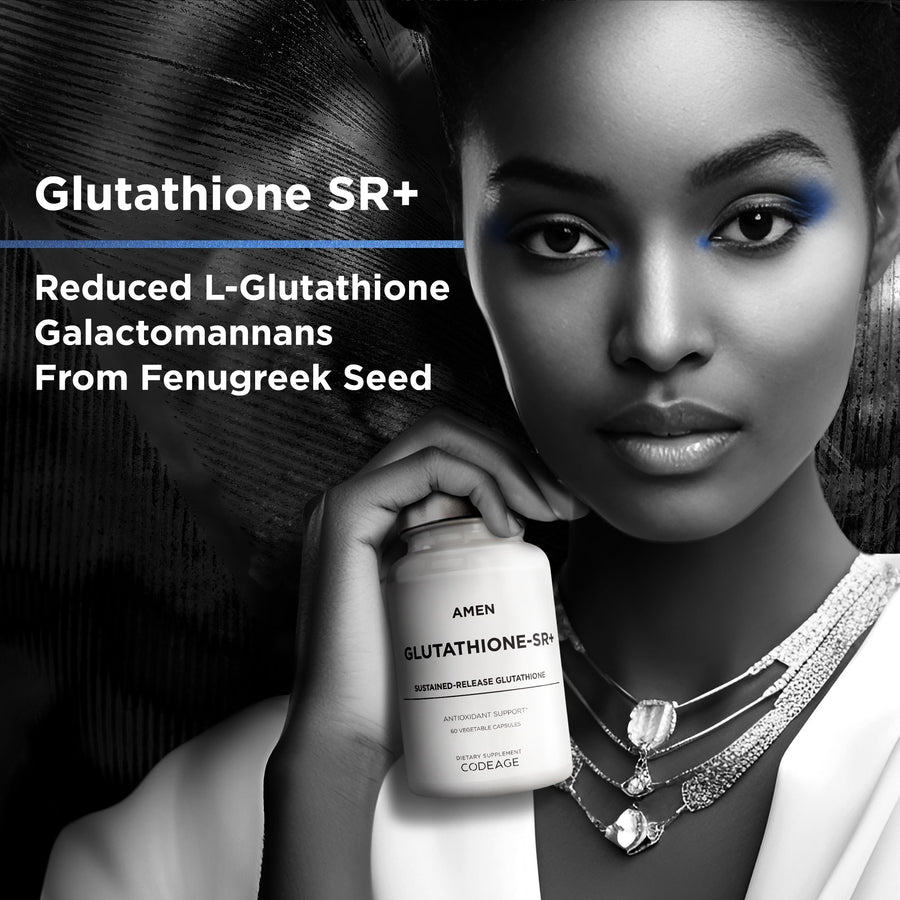 Amen Glutathione-SR+ Supplement L-Glutathione Reduced Galactomannans Capsules