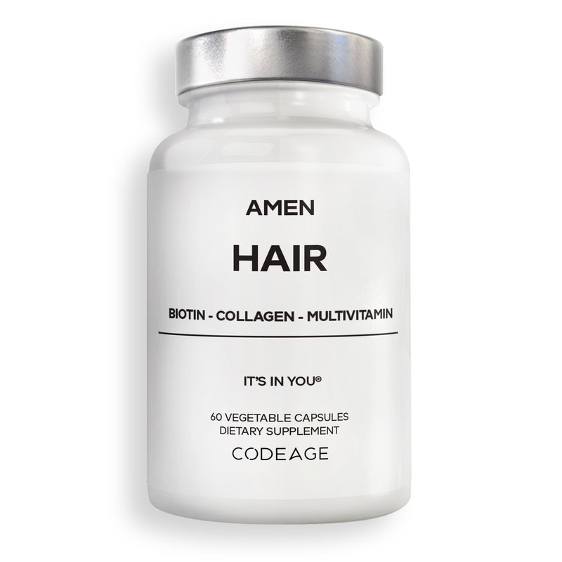 Amen Hair Biotin Collagen - MSM, Hyaluronic Acid, Inositol, Horsetail Codeage Amen Hair Biotin Collagen - MSM, Hyaluronic Acid, Inositol, Horsetail Codeage