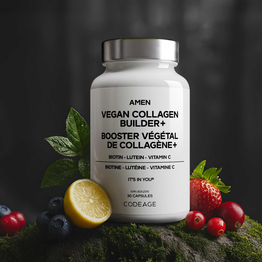 Amen Vegan Collagen Supplement Biotin Vitamin C Capsules supplement meatless collagen