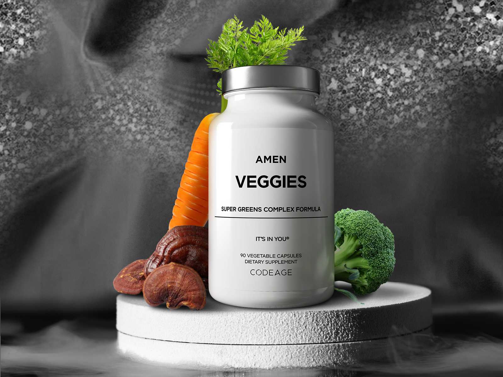 Amen Veggies Vitamins Superfood Raw Whole Food Vegetables Supplement 