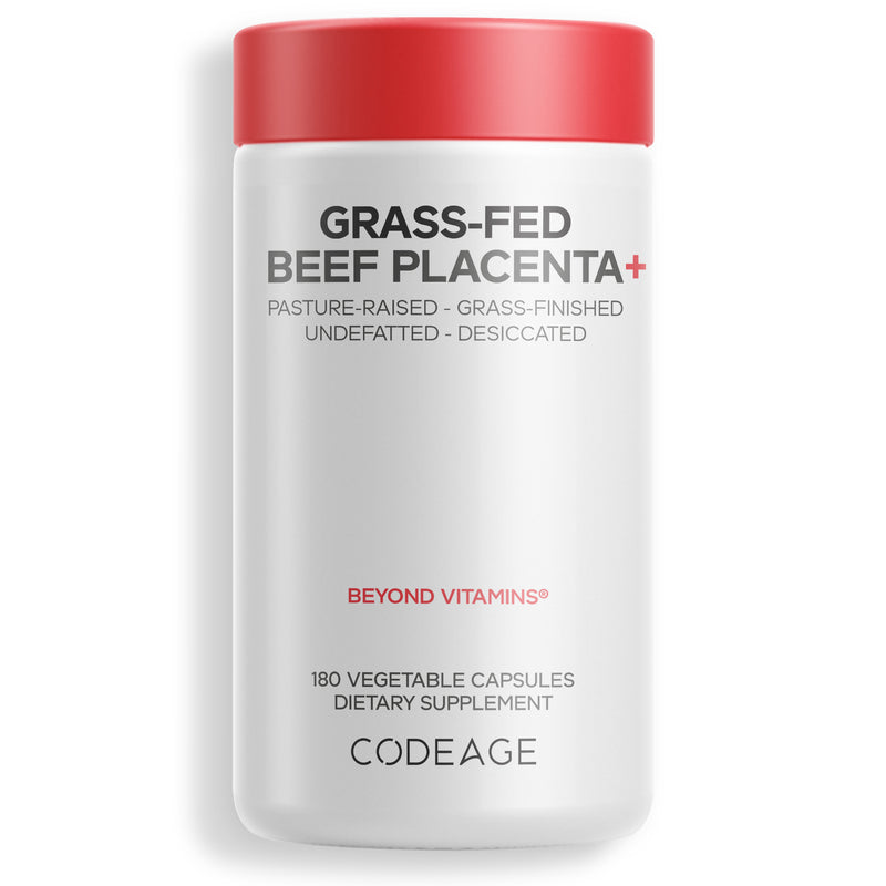 Codeage Grass-Fed Beef Placenta+ supplement with grass-fed beef liver and beef tracheal cartilage