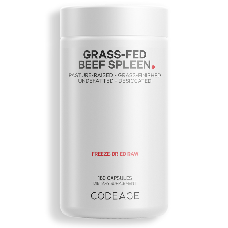 Codeage Grass Fed Pasture Raised Beef Spleen Bovine Superfood Glandular Extracts Supplement