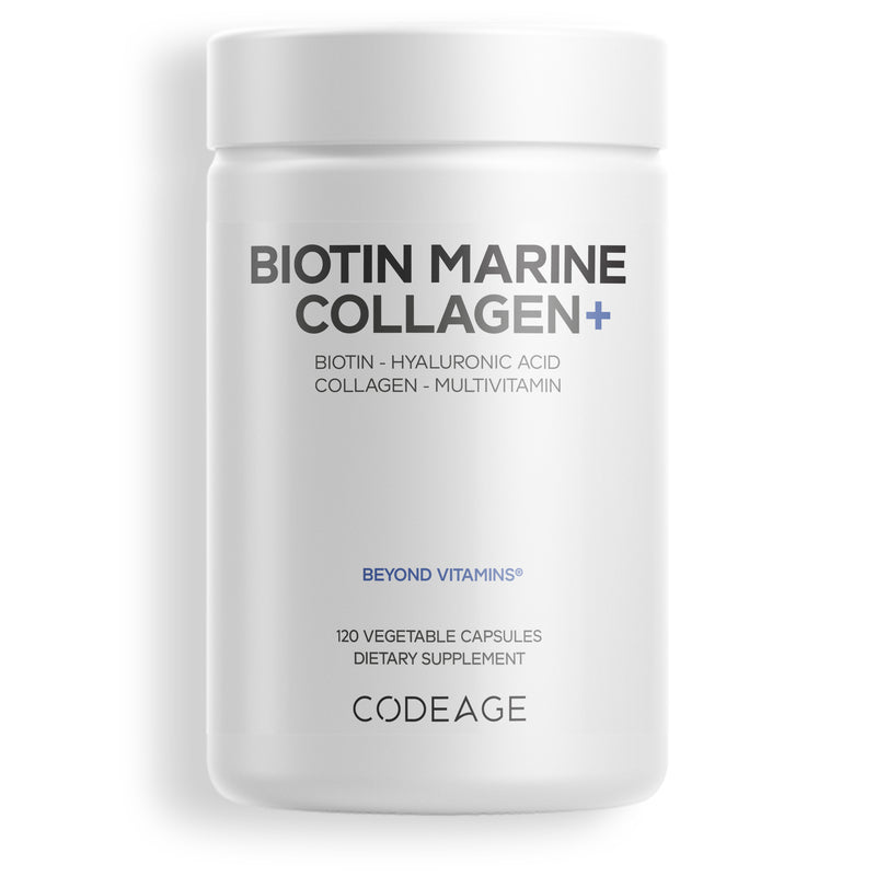 Codeage, Colágeno Marino Con Biotina y más, 120 cápsulas vegetales
