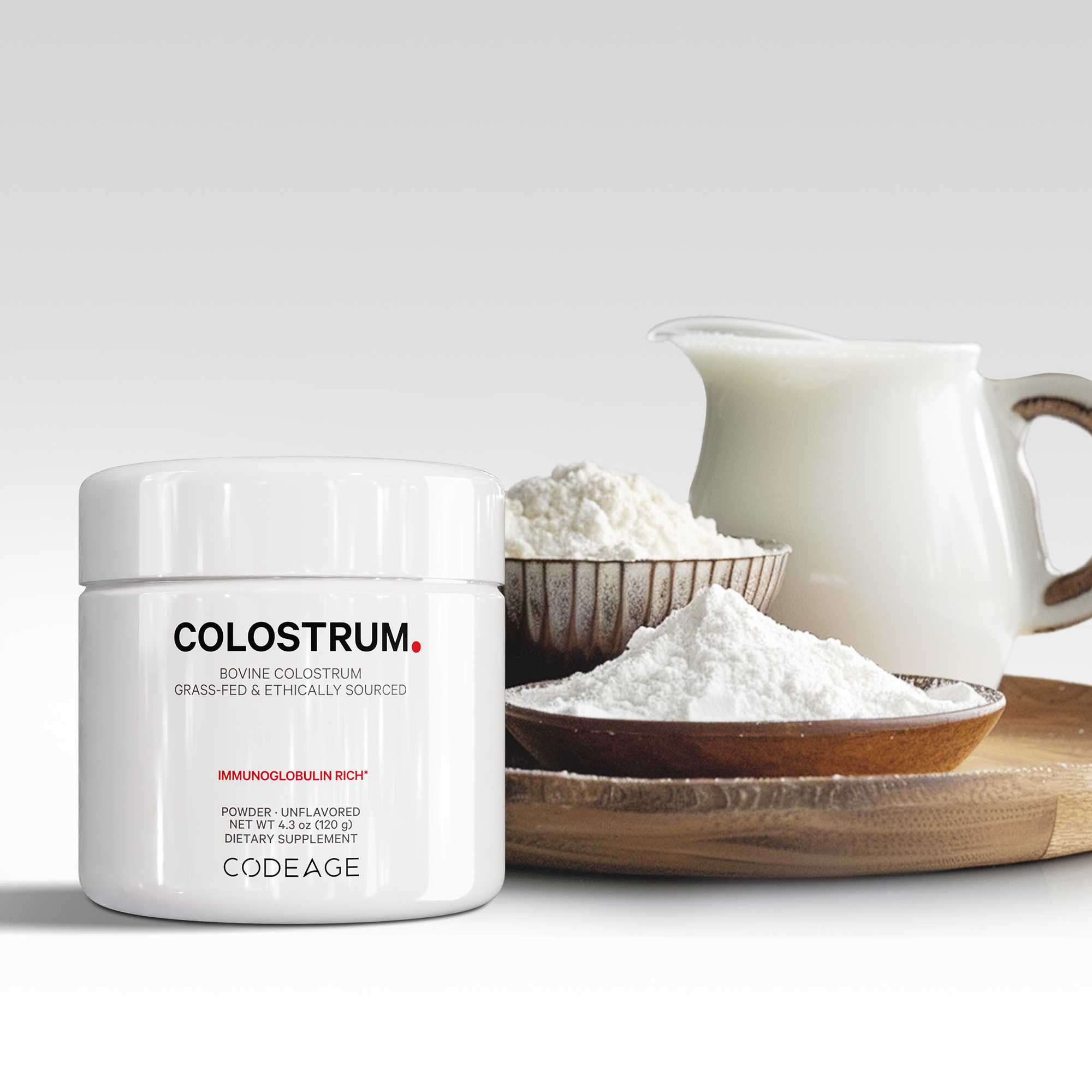 Grass-Fed Bovine Colostrum Powder Supplement First Prized Milk | Codeage