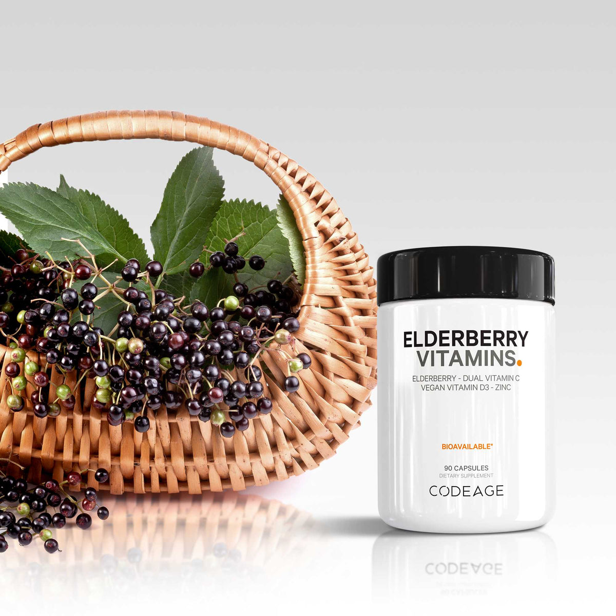 Codeage Organic Elderberry supplement capsules