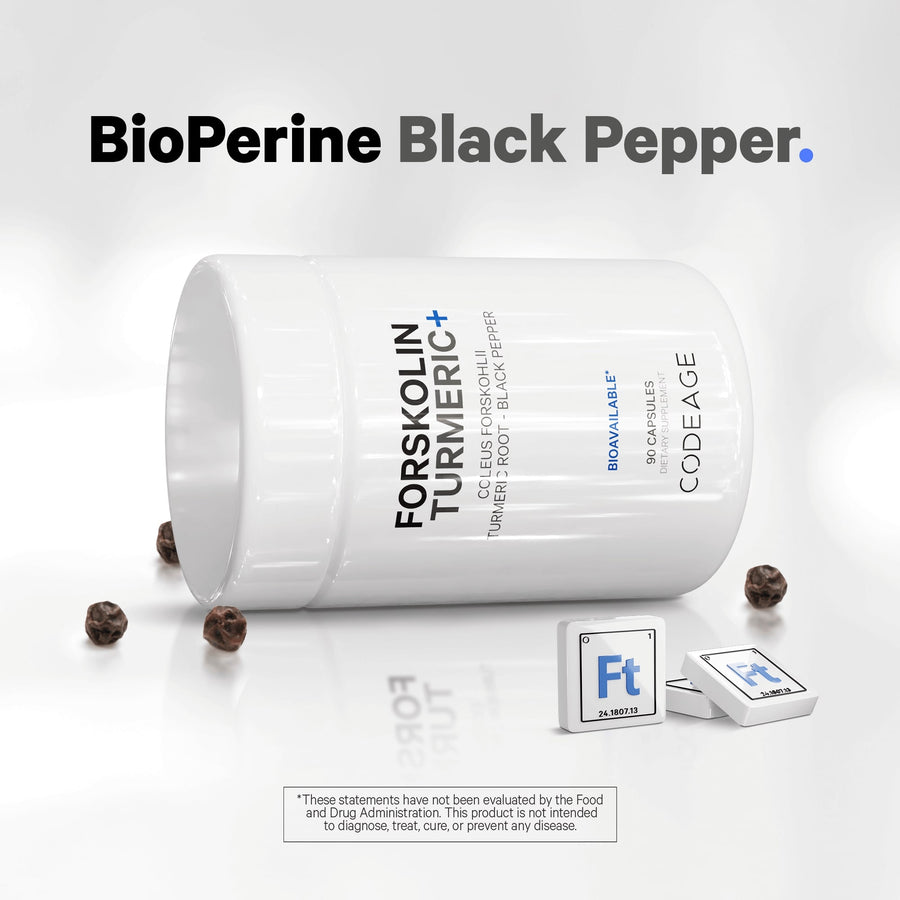 Codeage Forskolin Turmeric supplement BioPerine Black Pepper