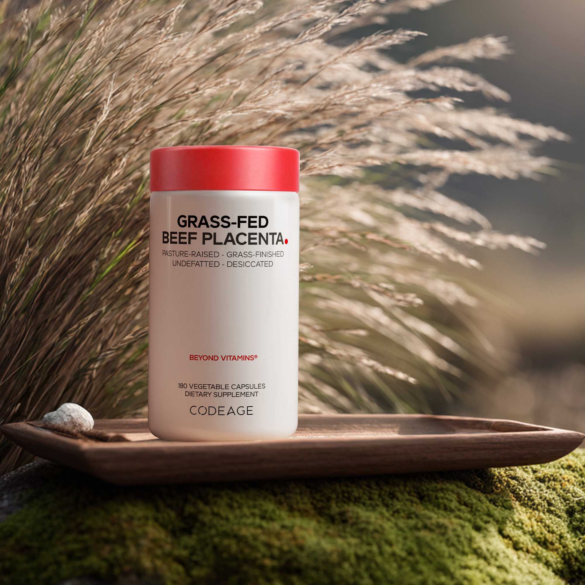 Codeage Grass-Fed Beef Placenta+ supplement with grass-fed beef liver and beef tracheal cartilage