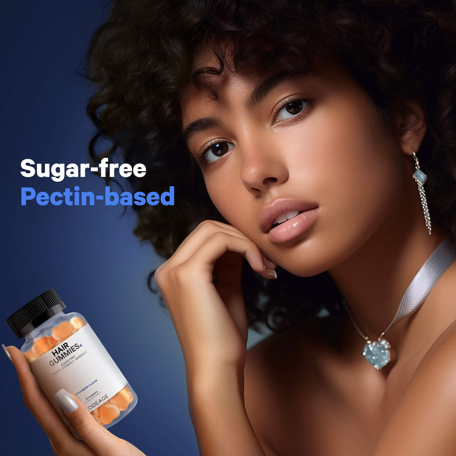 Codeage hair gummies sugar-free and pectin-based formula
