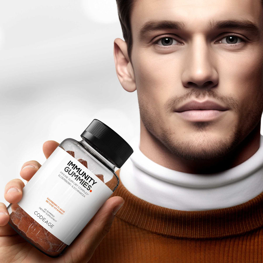 Codeage Immunity Gummies Vitamin C Echinacea Propolis Sambucus Nigra Immune Support Gummy Vitamins 
