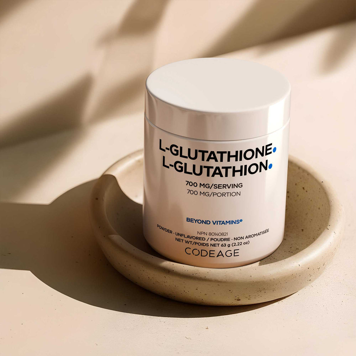 Codeage L-Glutathione 700mg powder supplement