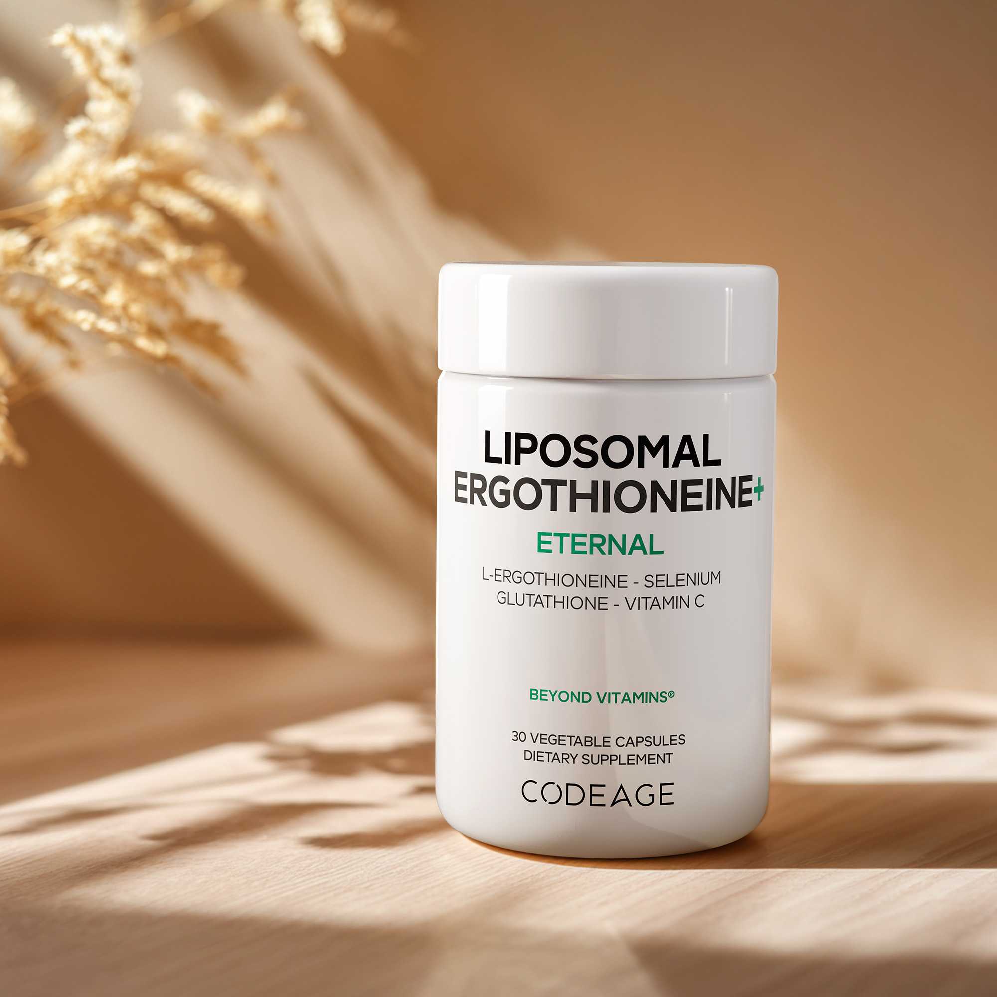Codeage Liposomal Ergothioneine+ Supplement with Gluthathione and Selenium