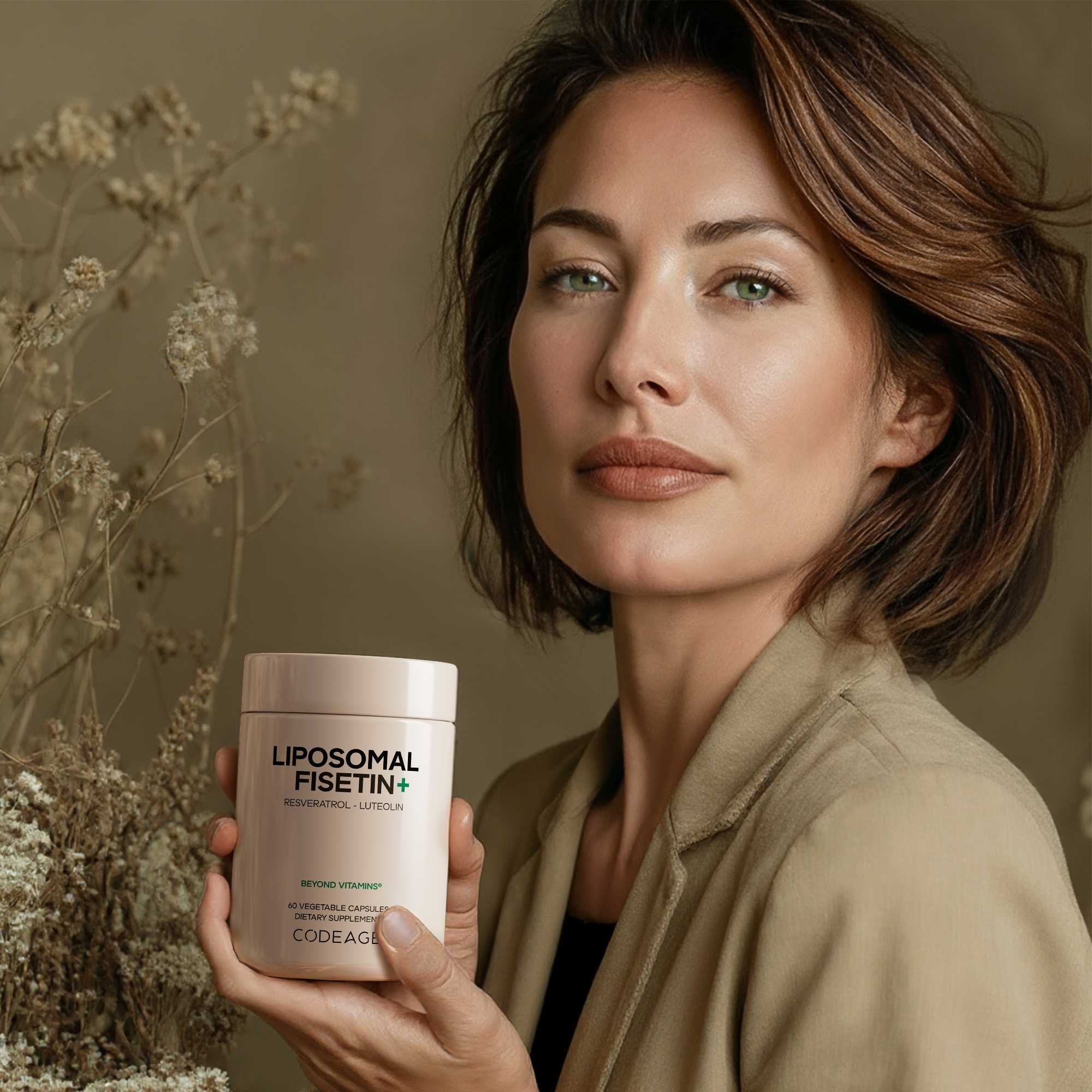 Codeage Liposomal Fisetin+ polyphenol blend supplement with resveratrol and luteolin.