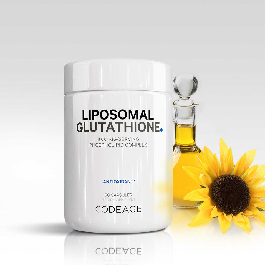 Codeage L-glutathione supplement liposomal glutathione 1000mg antioxidant skin health complex