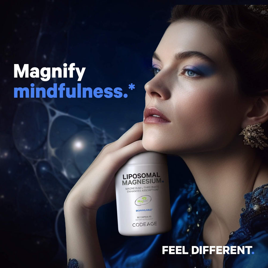 Codeage Liposomal Magnesium Threonate Supplement Formula Capsules magnify mindfulness