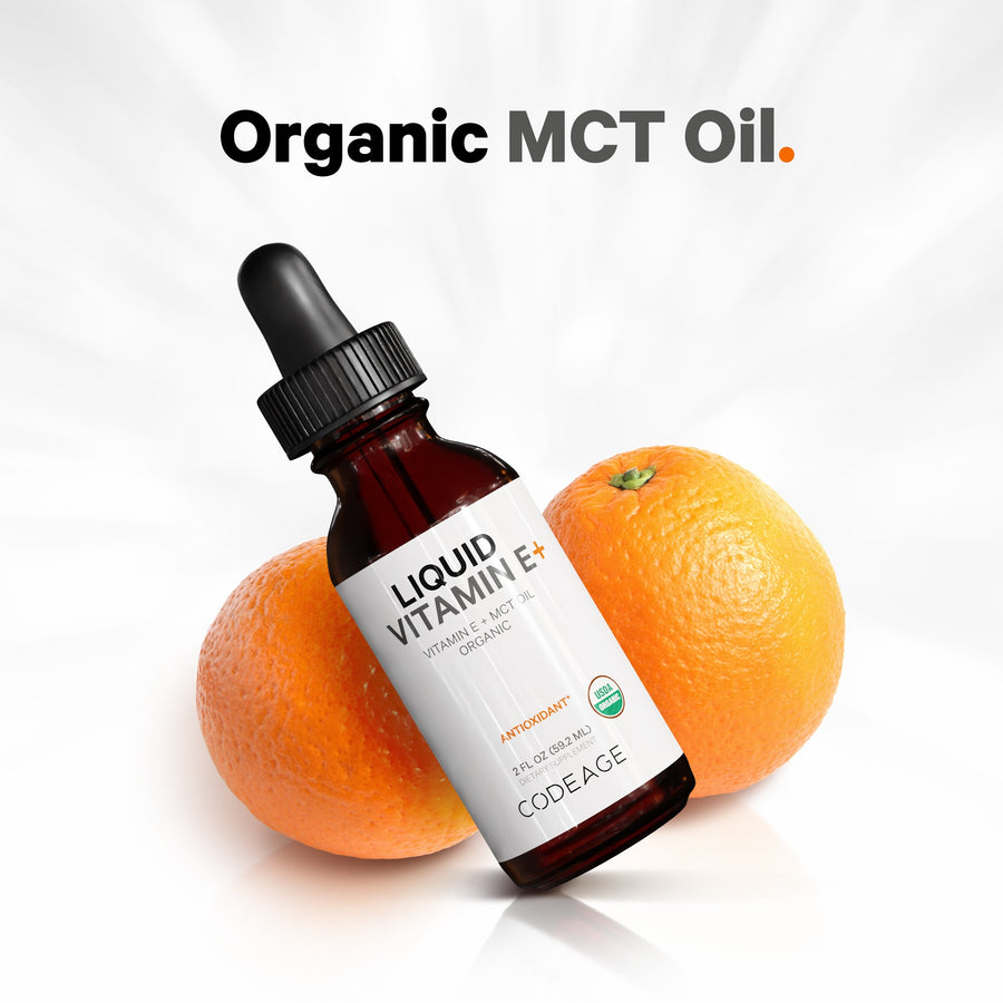 Codeage Liposomal Vitamin E Tocopherols Supplement Organic MCT oil