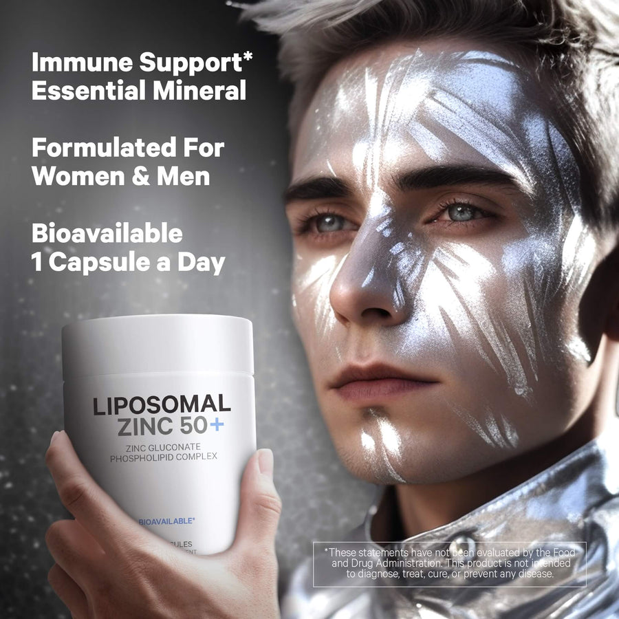 Codeage Liposomal Zinc 50mg Gluconate Supplement Immune support Bioavailable man