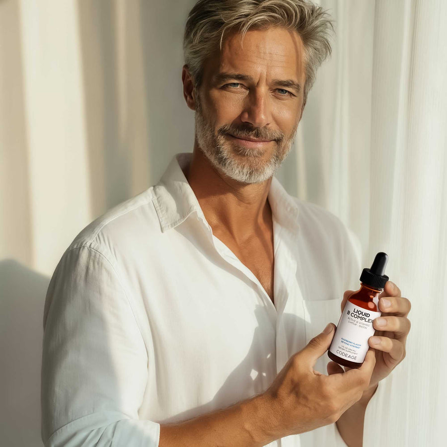 Codeage Liquid B-Complex supplement, Thiamine B1, Riboflavin B2, B3, B5, B6, Biotin B7, Active Methylated B9 Folate & Methylcobalamin B12