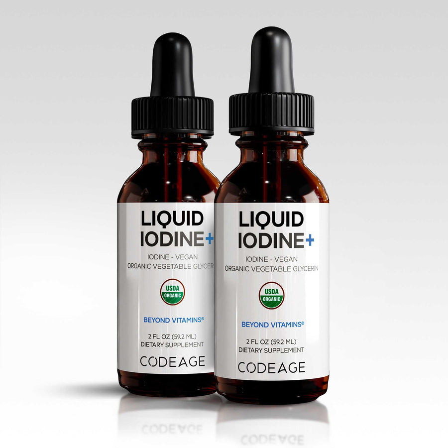 Codeage Organic Iodine Liquid Drops Supplement, USDA Organic